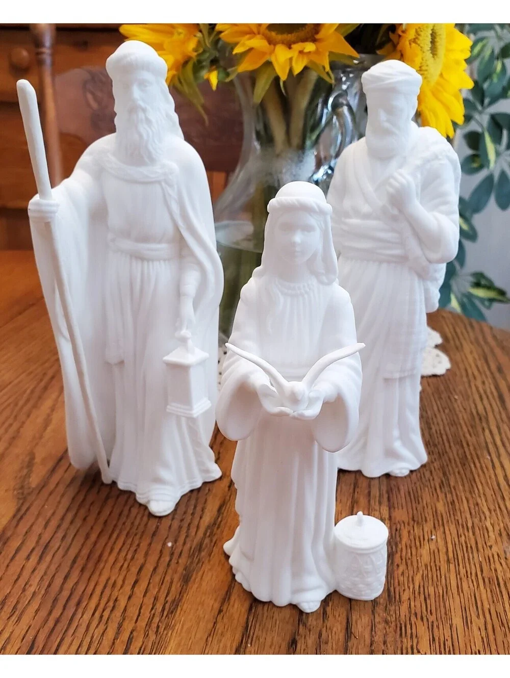 Vtg Lenox White Porceline Nativity